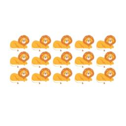 Lion Wall Decals Watercolor Nursery Decor, Removable Stickers - Set Of 10 - thumbnail 4