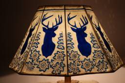 Blue Deer With Floral Designs/ Table Lampshade/ Christmas Gift/Floor Lampshade