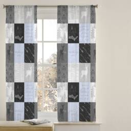 Wizard Nursery Curtains Blue Potter Inspired Cotton Decor - thumbnail 2