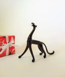 Art Glass Gift Figurine Lampworking Animals Panther Color Sculpture For Kids Handmade Miniature - thumbnail 1