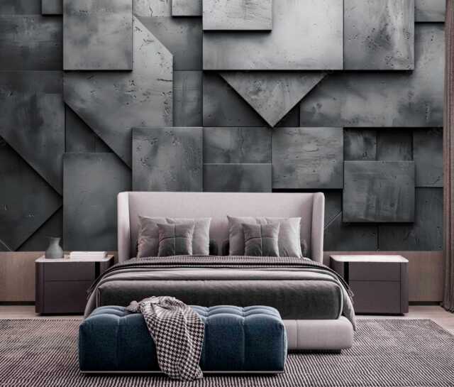 Gray Cement Grunge Wall Mural Textured Stone Sticker Loft Gray Decor Peel & Stick Wallpaper Bedroom Backdrop Removable - image 1