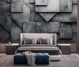 Gray Cement Grunge Wall Mural Textured Stone Sticker Loft Gray Decor Peel & Stick Wallpaper Bedroom Backdrop Removable - thumbnail 1