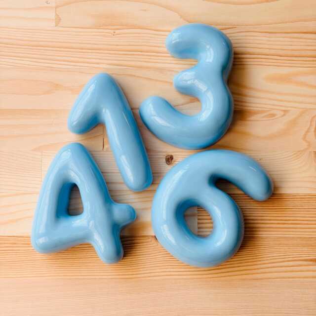 Handmade Ceramic Bubble Numbers - Colorful Custom House Decor - 11cm - image 1