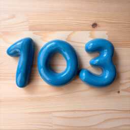 Handmade Ceramic Bubble Numbers - Colorful Custom House Decor - 11cm - thumbnail 3