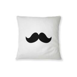 Mustache Pillow 16x16 Cotton Accent Pillow, Man Cave Decor - thumbnail 1