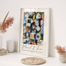 Paul Klee Composition With The Yellow Half Moon Art Print A3 A4 Framed Unframed Abstract Wall Decor Decorative - thumbnail 3