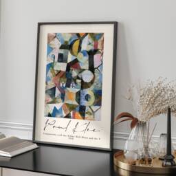 Paul Klee Composition With The Yellow Half Moon Art Print A3 A4 Framed Unframed Abstract Wall Decor Decorative - thumbnail 2