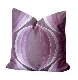 Tranquility Purple Geometric Ogee Pillow Cover - Decorative Accent Abstract Throw Ready To Ship