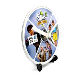 The Sims 3 Ambitions Pc Upcycled Dvd Disc Clock Video Game Gift Idea - thumbnail 2