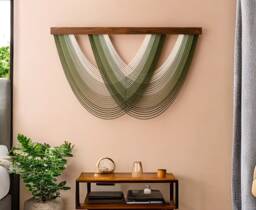 Macrame Wall Hanging, Boho Aesthetic, Room Decor, Hanging Art, New Home Gift, Modern Macrame, Bedroom Fiber Art V16 - thumbnail 1