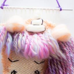 Unicorn, Horse Handwoven Merino Wool Nursery Tapestry Wall Art - thumbnail 3