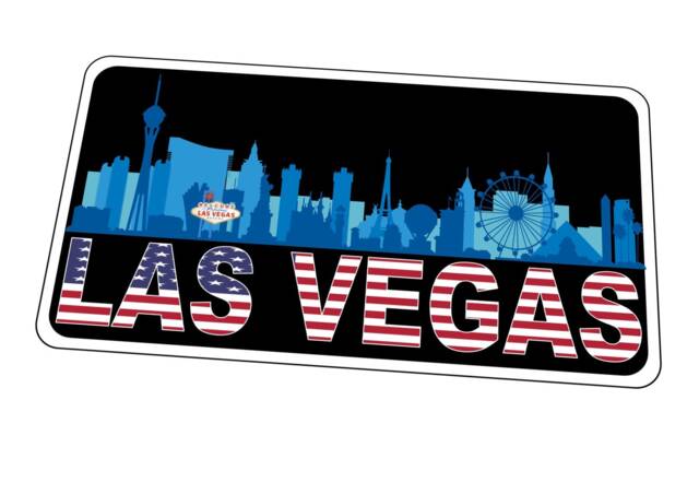 Las Vegas Nevada Sign Novelty Metal Skyline Wall Hanging Plaque Mancave Retro City