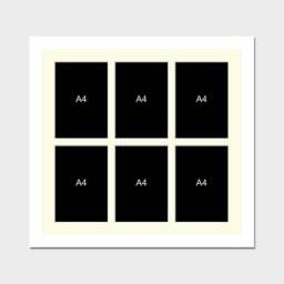 Multi Photo Frame - Holds 6 A4 Certificates/Photos in A 33mm White - thumbnail 2