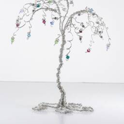 Birthstone Palm Tree Wire Sculpture Or Wedding Cake Topper - thumbnail 2