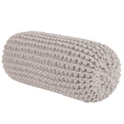 Chunky Knit Cotton Bolster Footrest Scandinavian Floor Pillow - thumbnail 2