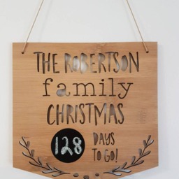 Family Christmas Countdown Wall Hanging-Sign-Door Hanging-Wall Art-Plaque-Christmas-Decoration-xmas-Santa-Christmas Eve - thumbnail 2