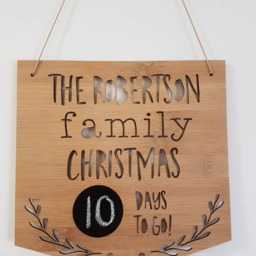 Family Christmas Countdown Wall Hanging-Sign-Door Hanging-Wall Art-Plaque-Christmas-Decoration-xmas-Santa-Christmas Eve - thumbnail 3