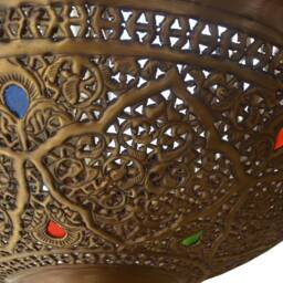 Moroccan Brass Pendant Light, Rustic Bronze - 24 - thumbnail 4