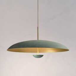 1950S Mid Century Matte Green L Brass Modern Style Sputnik Chandelier/ Kalmar Stilnovo Style/ Chandelier Italian - thumbnail 3