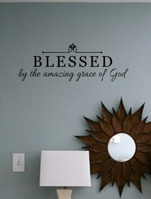 Family Wall Decal - Blessed By The Amazing Grace Of God- Vinyl - image 1