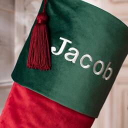 Velvet Christmas Stockings, Family Christmas Velvet Stockings - thumbnail 2