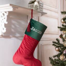Velvet Christmas Stockings, Family Christmas Velvet Stockings - thumbnail 3
