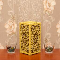 Yellow Night Light Accent Lamp Decorative Wooden Wonderful Gift For Any Special Occasion - thumbnail 2