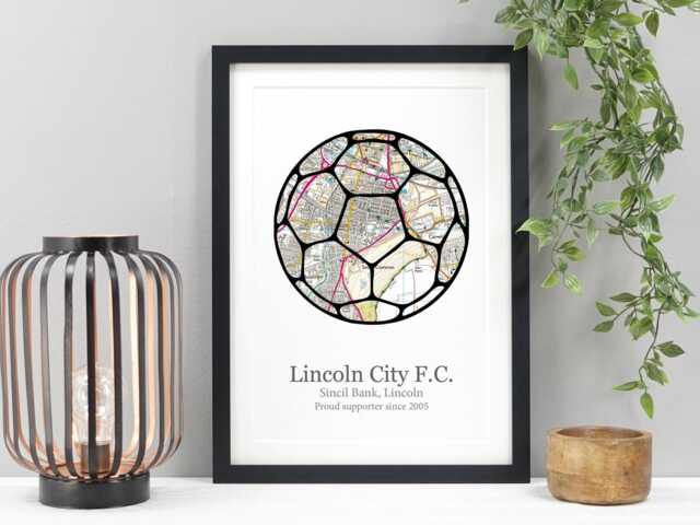 Personalised Football Map Print - Stadium Location Gift For Him, Dad Or Son Unique Birthday Father's Day Present Va112 - image 1