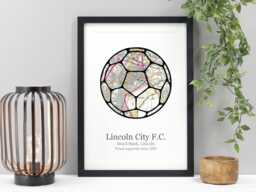 Personalised Football Map Print - Stadium Location Gift For Him, Dad Or Son Unique Birthday Father's Day Present Va112 - thumbnail 1