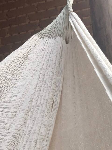 Mexican Cotton Mayan Hammock/Single Light Cream Top Quality Cotton Hammock - image 1