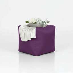 Pouffe Footstools Purple Bean Bag Ottoman Style Outdoor Water Resistant Polyester Foot Rest