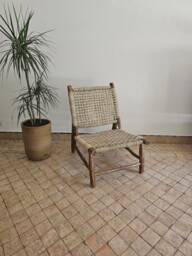 Moroccan Armchair With Palm Leaf Cord - thumbnail 1