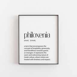 Greek Word Wall Art, Explore Language & Culture, Learning Gifts, Set Of 6 Captivating Gift Ideas From Greece - thumbnail 3