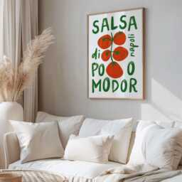 Salsa Di Pomodoro, Tomato Print, Poster, Kitchen Wall Art, Food Italian Gifts, Artwork - thumbnail 2