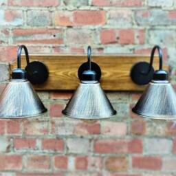 Industrial Wall Sconces Lighting 3 Metal Shade Lights Mounted Lamp Vintage - thumbnail 3