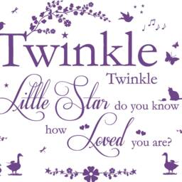 Twinkle Little Star Vinyl Wall Art Sticker Decal Mural. Children's Bedroom, Nursery, Playroom. Home, Decor, Nursery Rhyme, Love - thumbnail 4