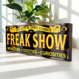 Freak Show Sign Freakshow Fairground Decor Fun Fair Wall Halloween - thumbnail 2