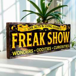 Freak Show Sign Freakshow Fairground Decor Fun Fair Wall Halloween - thumbnail 1