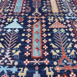 6'4x7'9 Ft Luxury Farmhouse Afghan Rug - Brand Large Handmade Medallion Wool New Kazak Design Bedroom Office D??cor - thumbnail 3
