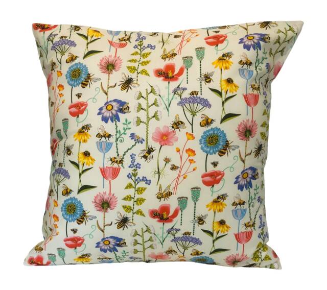 "1 X Bee Haven Multicolour Floral Lightweight Cushion Cover 16"" 18" - image 1