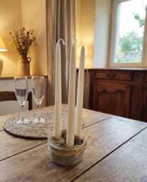 Rustic Chic Concrete Candlestick, Table Decoration, Centerpiece, Candelabra, Antique Decoration - thumbnail 1