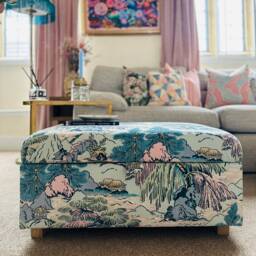 Coffee Table With Storage in Yanagi Pastel Velvet - thumbnail 1