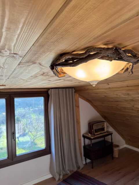 Wood Ceiling Lamp, Wood Sconce, Tree Roots Lighting - image 1