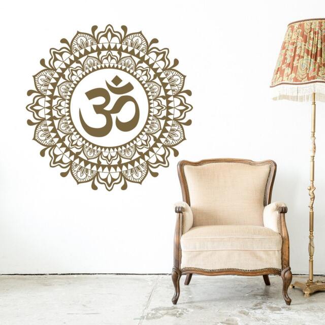 Om Mandala Vinyl Wall Decal Yoga Studio & Meditation Room Decor #7 - image 1