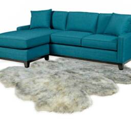Handmade Faux Fur Area Rug - Arctic Wolf Shag Sheepskin Throw - thumbnail 2