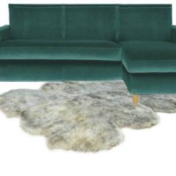 Handmade Faux Fur Area Rug - Arctic Wolf Shag Sheepskin Throw - thumbnail 3