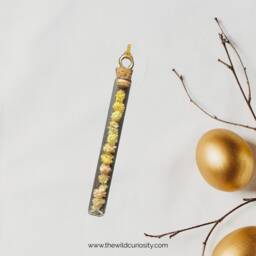 Oddity Ornament - Gypsophila Dried Flowers in Glass Jar Christmas Curio Hanging Decor - thumbnail 2