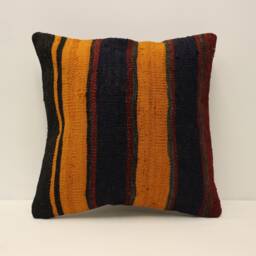 Boho Pillow 16x16 in 40x40 cm Turkish Kilim Cover Moroccan Bohoo Throw Pillows 4Kf-843 - thumbnail 1