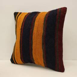 Boho Pillow 16x16 in 40x40 cm Turkish Kilim Cover Moroccan Bohoo Throw Pillows 4Kf-843 - thumbnail 3