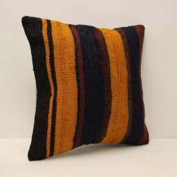Boho Pillow 16x16 in 40x40 cm Turkish Kilim Cover Moroccan Bohoo Throw Pillows 4Kf-843 - thumbnail 2